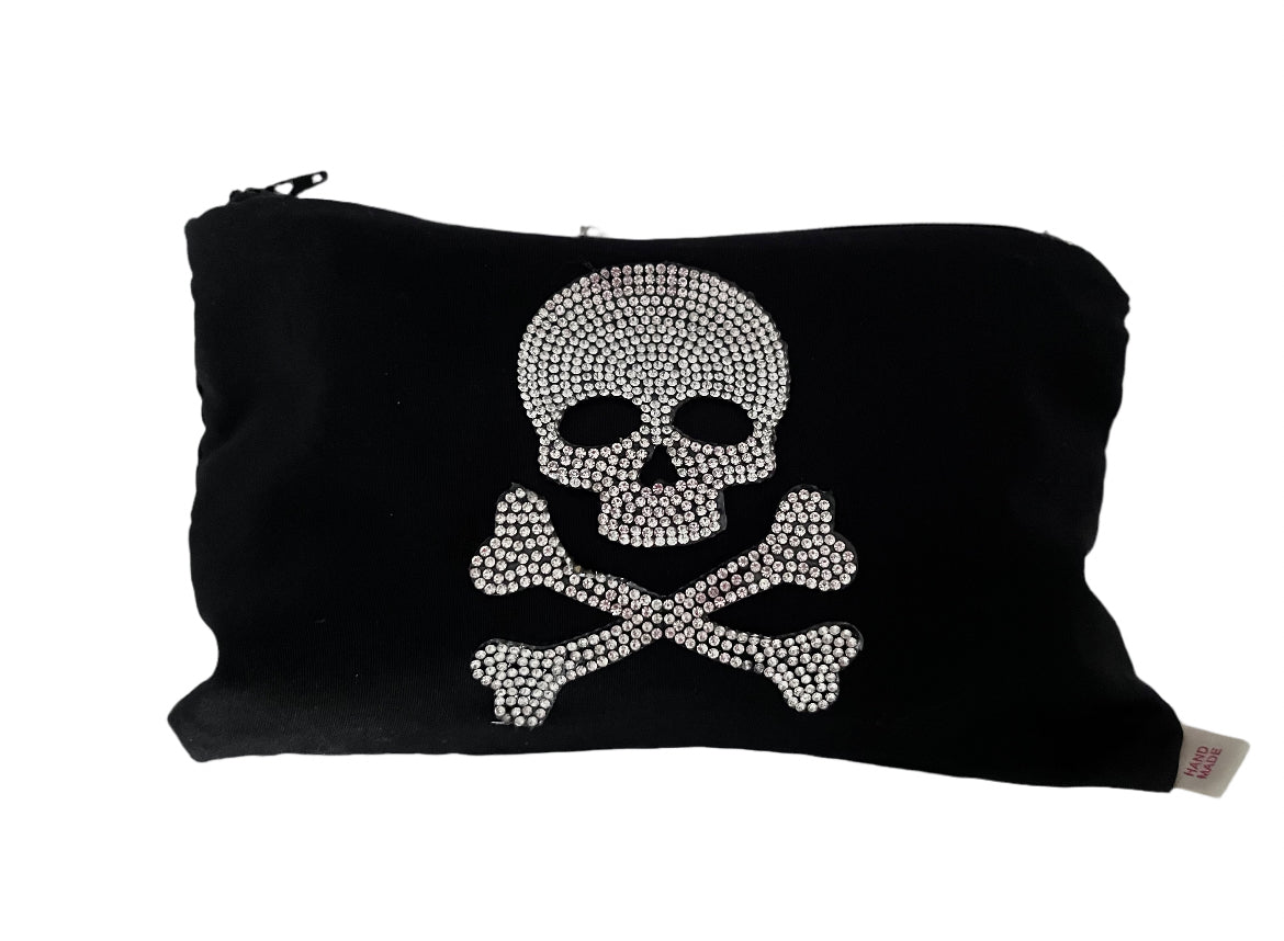 Diamond skull zip purse