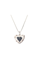Load image into Gallery viewer, Leather hearts and silver necklace
