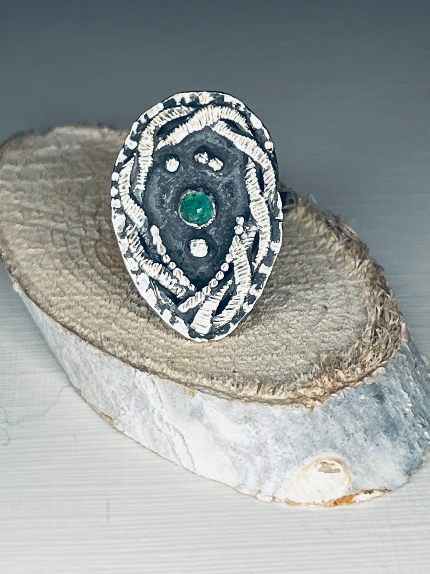 Emerald Boho ring