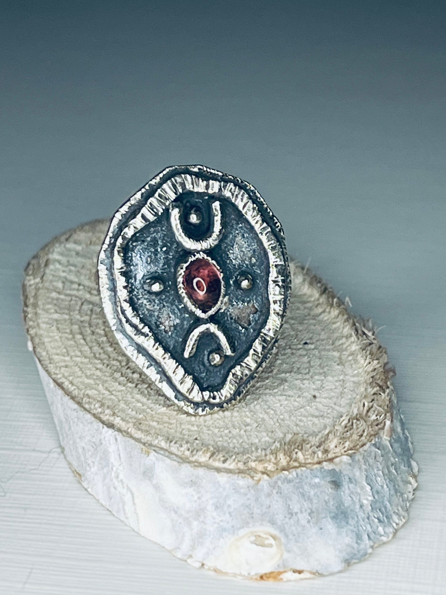 Pink Tourmaline Boho ring