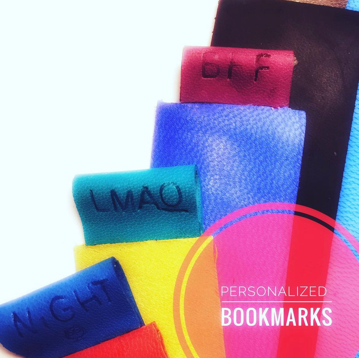 Leather stamped bookmarks