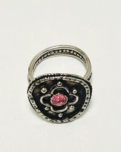 Load image into Gallery viewer, Pink round Tourmaline Boho ring
