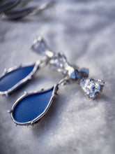 Load image into Gallery viewer, Ocean Blue Bow Earrings
