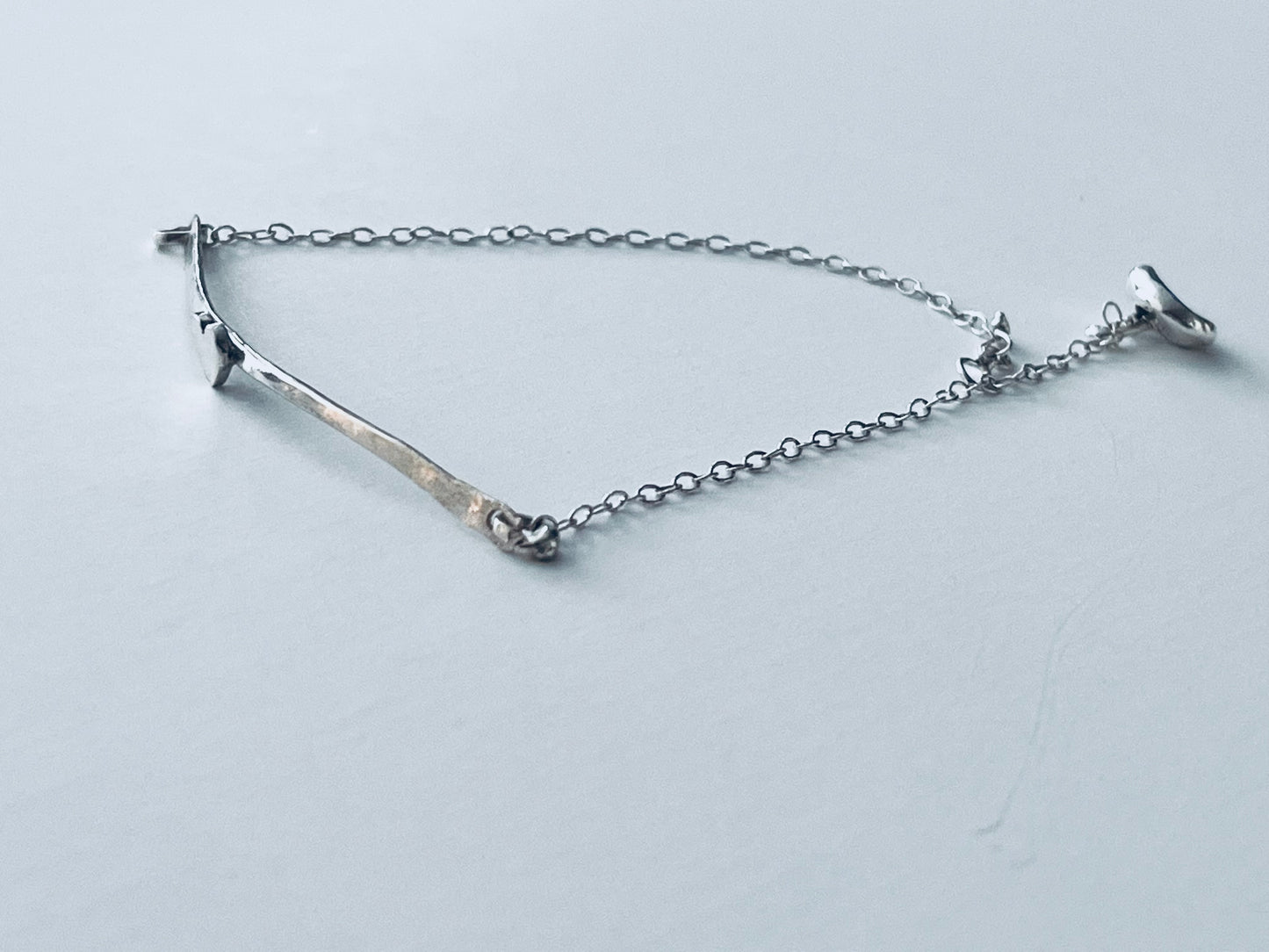 Sterling silver heart dainty bracelet