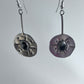 Onyx Dangly circle earrings