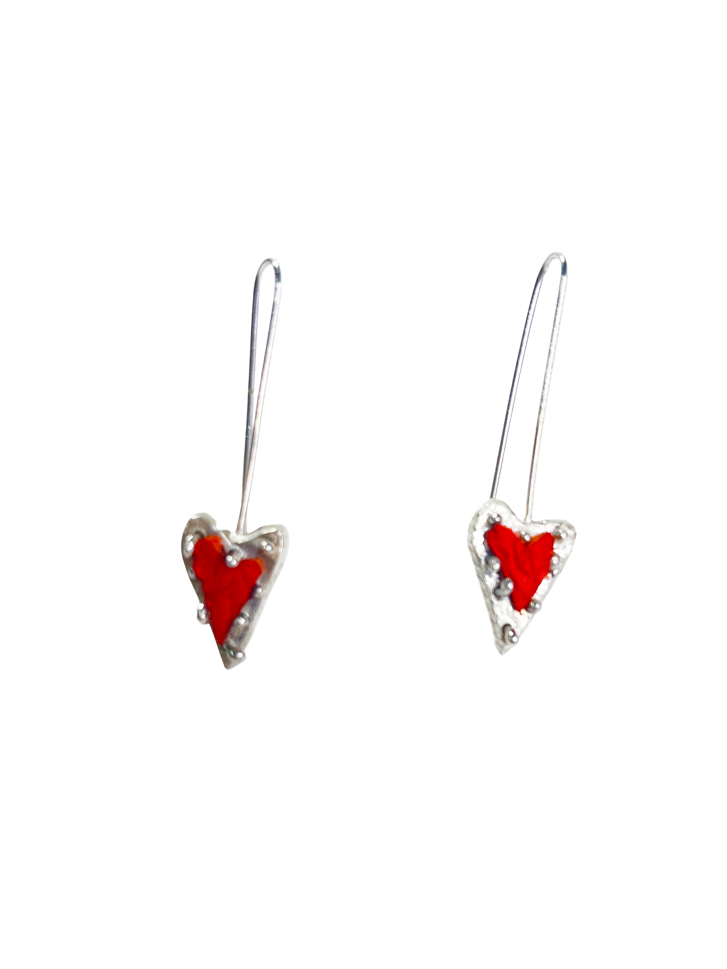 Leather Heart Earrings