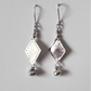 Diamond silver earrings