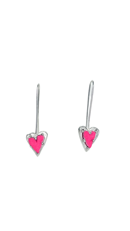 Leather Heart Earrings