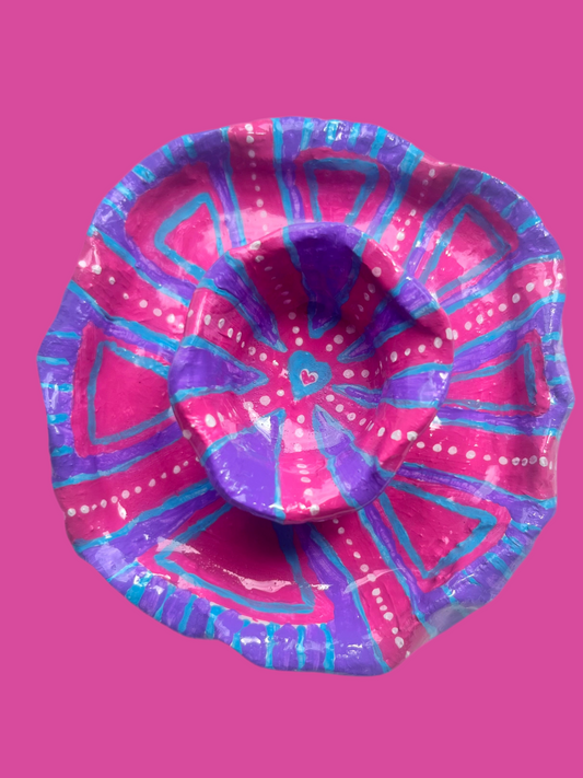 Pink and purple trinket tray