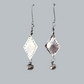 Diamond silver earrings