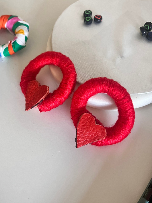 Read Heart Hoop Earrings