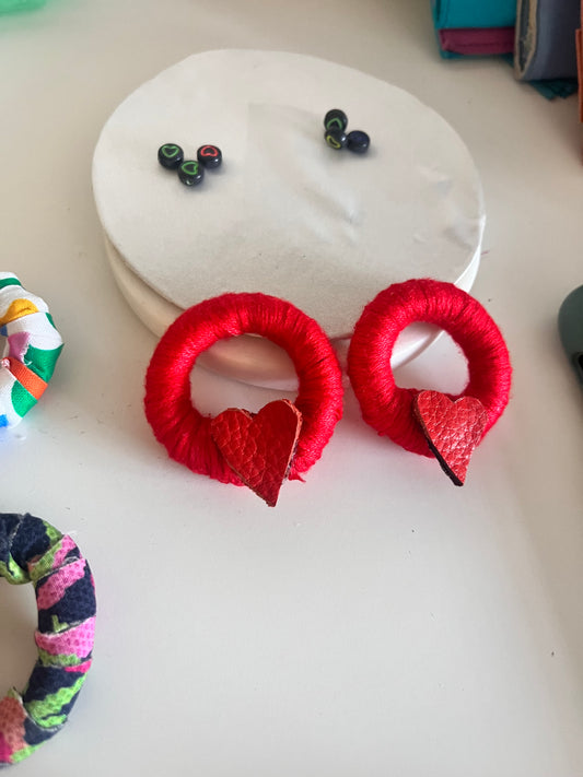 Read Heart Hoop Earrings