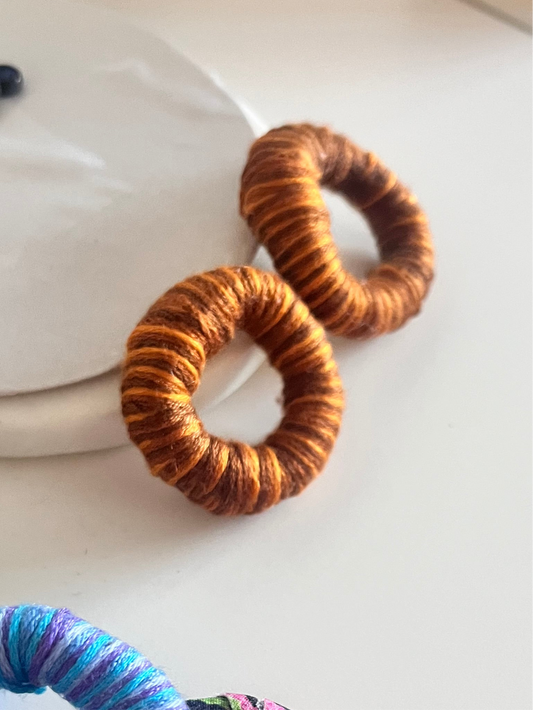 Brown Hoop Earrings