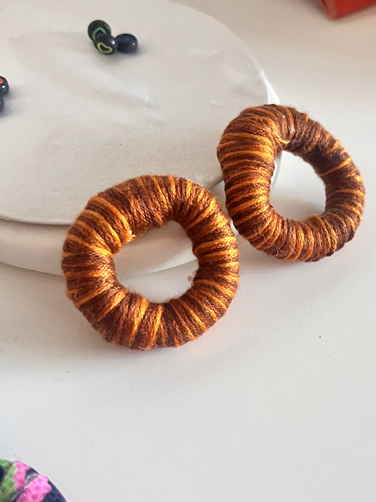 Brown Hoop Earrings