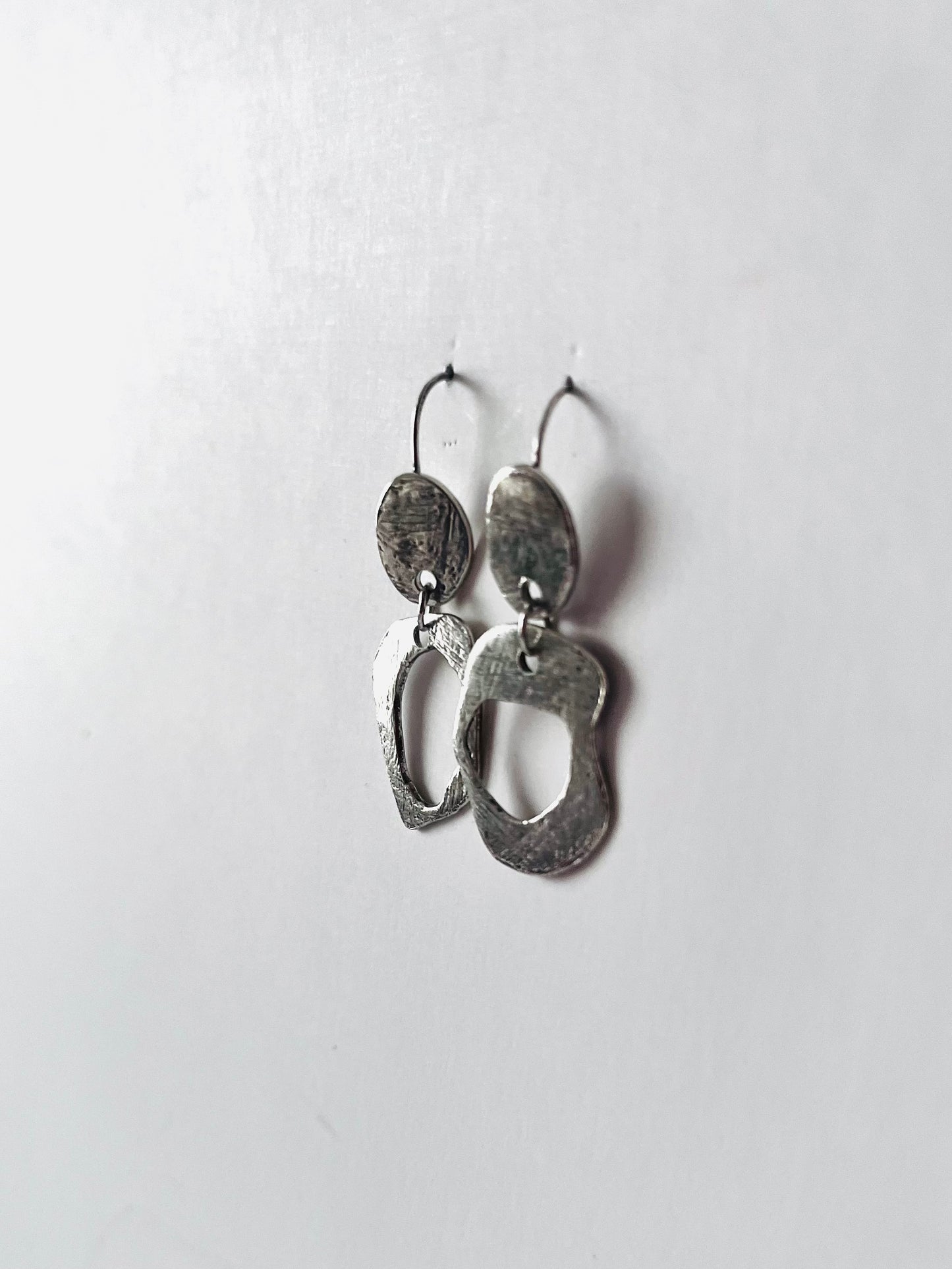 Sterling silver abstract earrings