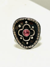 Load image into Gallery viewer, Pink round Tourmaline Boho ring
