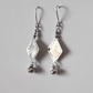 Diamond silver earrings