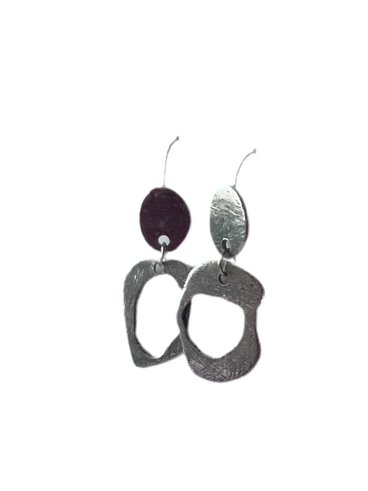 Sterling silver abstract earrings
