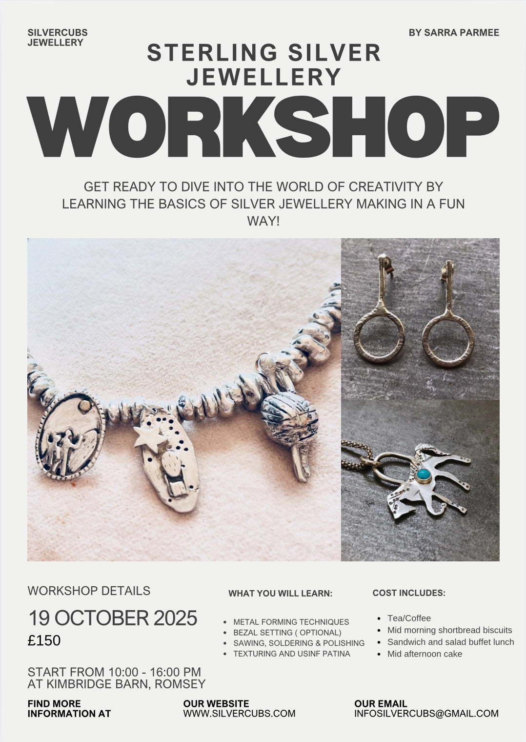 £50 OFF At checkout LIMITED OFFER Kimbridge Barn Jewellery workshop