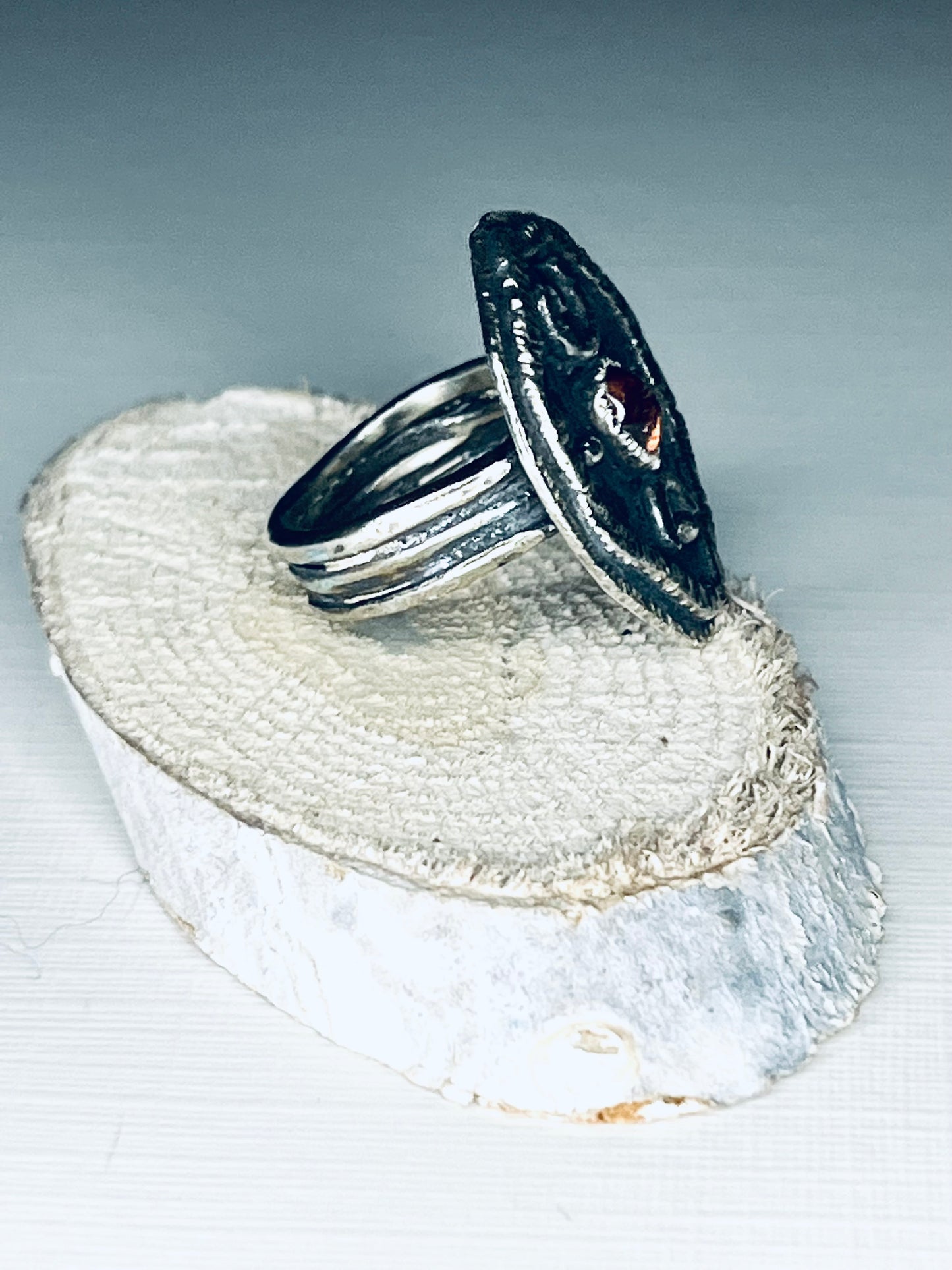 Pink Tourmaline Boho ring