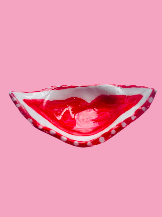 Red and white Lip tray