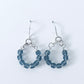 Sterling silver and blue bead earrings