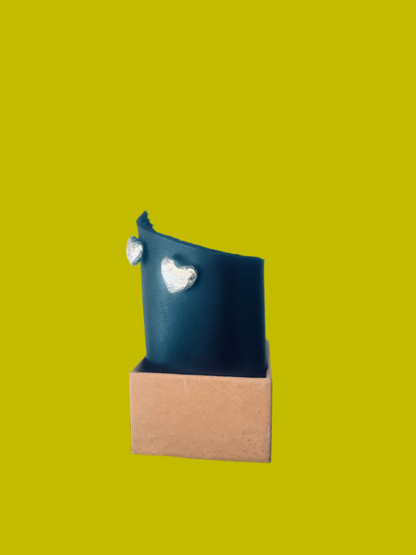 Recycled heart studs