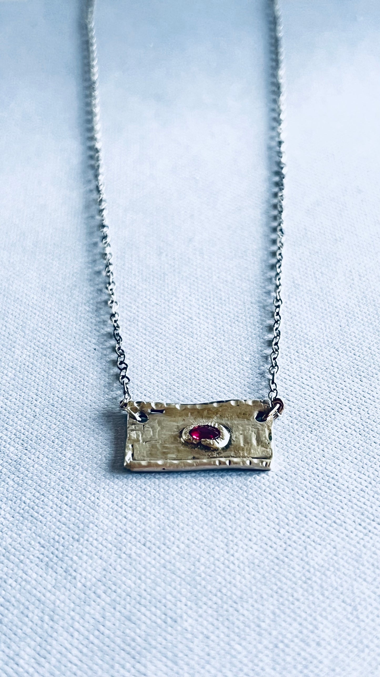 Ruby stone necklace