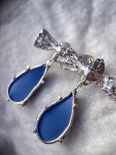 Load image into Gallery viewer, Ocean Blue Bow Earrings
