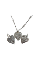 Load image into Gallery viewer, Opal silver heart pendants
