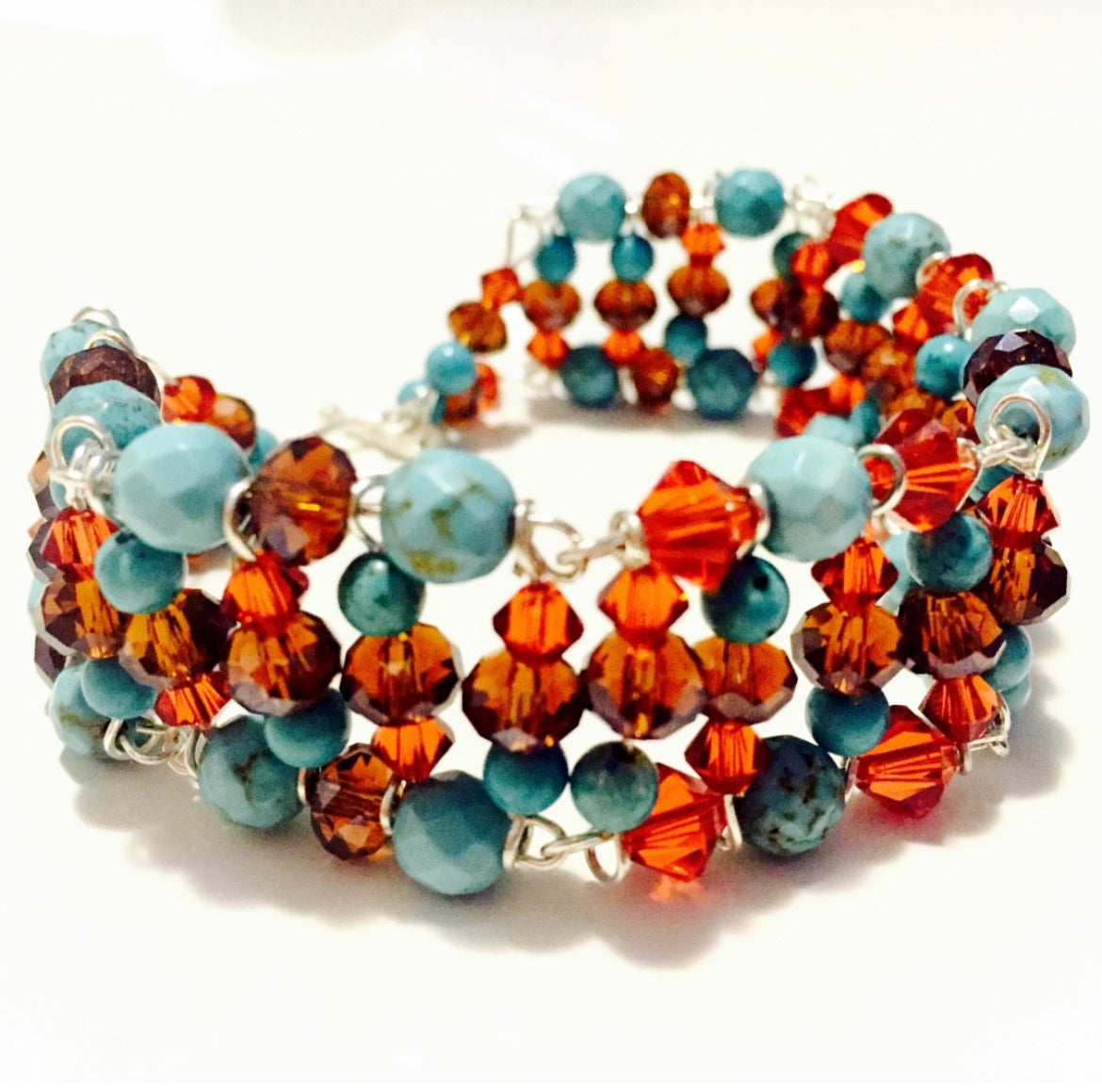 Three color Swarovski bracelet