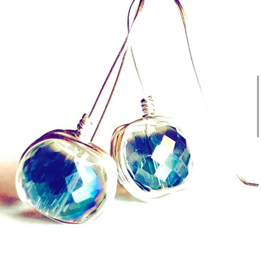 Crystal wrapped earrings