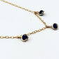 Dainty gold filled wire wrapped black Onyx necklace