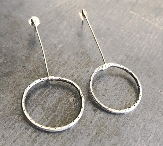 Silver hoop earrings